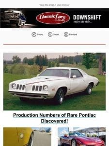 Production Numbers of Rare Pontiac Discovered!