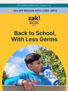 RE: Prevent back-to-school germs (& take 15% off)