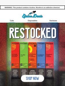 ?RESTOCK ALERT: Pacha is BACK! ??