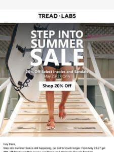 [Reminder] 20% off Select Insoles & Sandals is Happening This Weekend Only