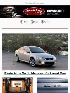 Restoring a Car in Memory of a Loved One