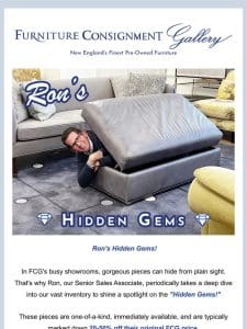 Ron’s Hidden Gems & Tax Holiday 15% Off Sale