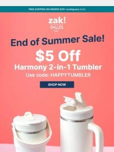 SALE!   $5 off Harmony 2-in-1 Tumblers