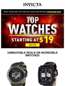 STARTING AT $19❗️ Top Watches， LOWEST PRICES