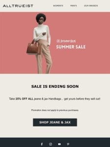 SUMMER SALE Ends Soon | Jeane & Jax Handbags – 25% OFF!