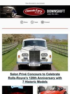 Salon Privé Concours to Celebrate Rolls-Royce’s 120th Anniversary with 7 Historic Models