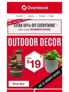 Save BIG on Outdoor Decor from $19