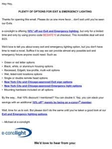 Save Big on Exit & Emergency Lighting