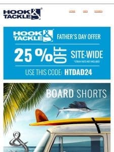 Save Now for DAD – 25% OFF Sitewide