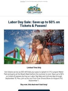 Save up to 50% on Tickets & Passes