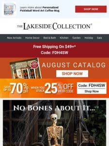 Save up to 70% + Bone-Chilling Skeleton Decor?