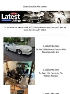 See what’s cruising in on ClassicCars.com!