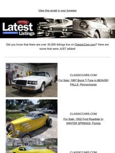 See what’s cruising in on ClassicCars.com!