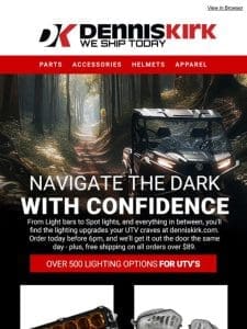 Shop UTV Lighting options at denniskirk.com!