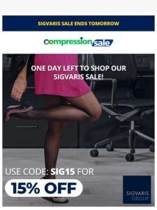 Sigvaris Sale Ends Tomorrow – Save 15% NOW!