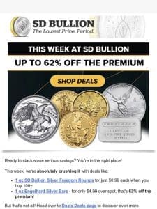 ?Silver Steals: 62% Off The Premium (New Deals)