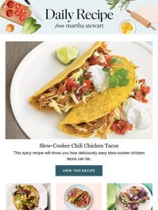 Slow-Cooker Chili Chicken Tacos