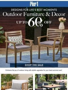 Soak Up Summer: Up to 60% Off Outdoor Living!