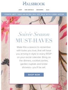 Soirée Season Must-Haves