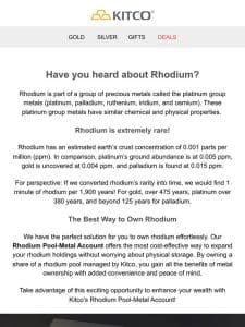 Special Offer – Invest in Rhodium with Premiums as Low as $150/oz!