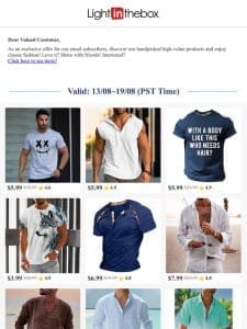 Special Offer: —， Save Big on Men’s Tees & Tank Tops Today!