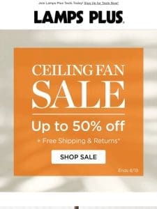 Stay Cool: Huge Savings on Ceiling Fans