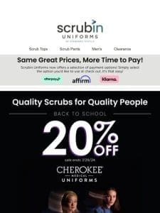 ??Stock Up Sale! 20% Off Select Cherokee.