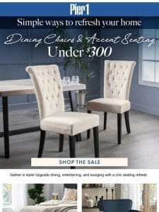 Stylish Seating Under $300: Dining & Accent Picks!