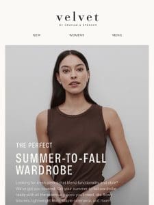 Summer-to-Fall Looks for Now