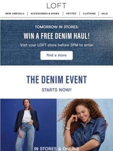 The Denim Event STARTS NOW?