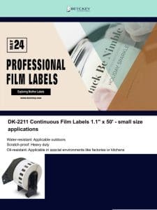 The weather-resistant， sleek and professional Film Labels