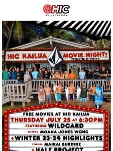 This Thursday – It’s Volcom Movie Night At HIC Kailua ?????