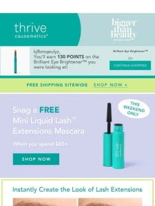 This Weekend Only! Get a Free Mini Mascara