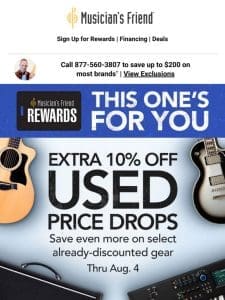 This one’s for you: Extra 10% off used price drops