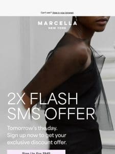 Tmrw! Double Flash SMS Offer Coming.