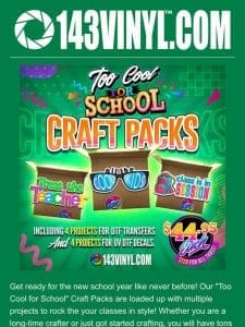 Too Cool for School Craft Packs are Here! ?