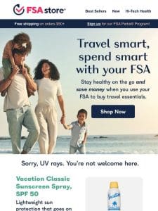 Travel smart with FSA eligible essentials