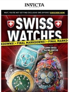 UNREAL Markdowns On SWISS WATCHES❗️