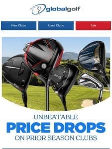 Unbeatable Price Drops on Prior Season Clubs