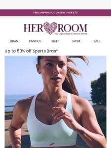 Up to 50% Off Sports Bras  ‍♀️