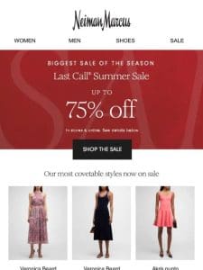 Up to 75% off need-now styles from top names