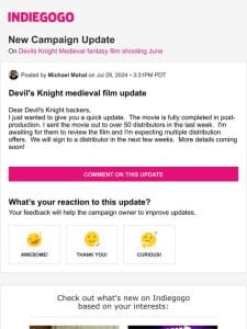 ? Update #290 from Devils Knight Medieval fantasy film shooting June