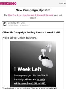 ? Update #46 from Olive Pro: 2-in-1 Hearing Aids & Bluetooth Earbuds