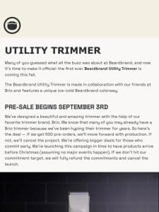 Utility Trimmer Announcement