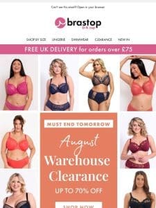 Warehouse Clearance ends tomorrow!