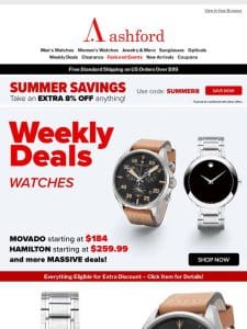 Weekly Deals Alert: Luxury Watches at Unbeatable Prices!