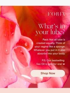 What’s in your lube?