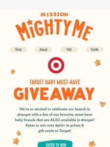 Win $900+ in prizes & gift cards to Target!