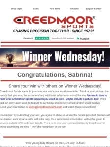 Winner Wednesday!