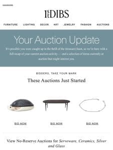 Your auction watchlist: These 3 auctions are going on now!